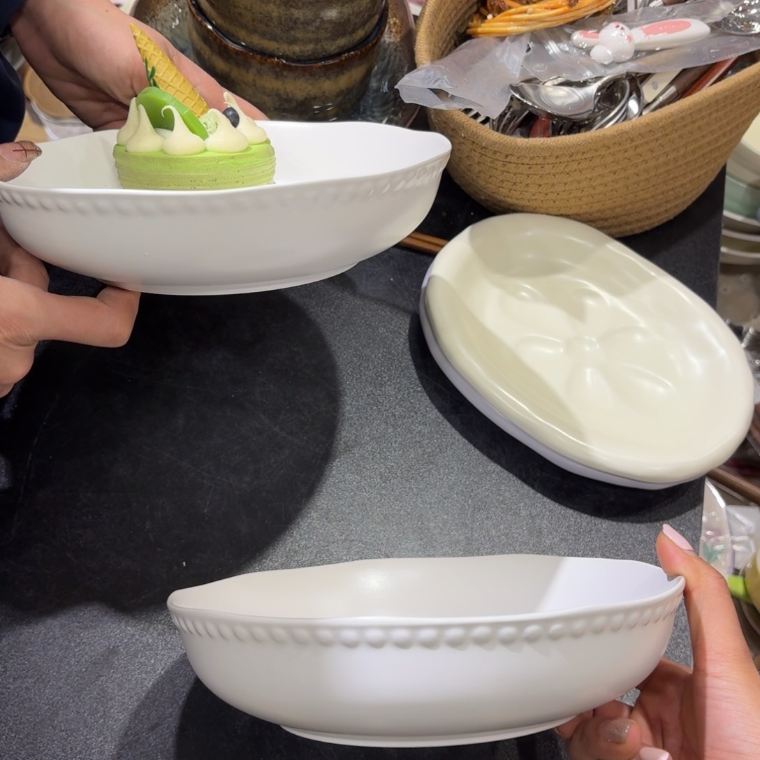 瓷两个深盘8寸深盘