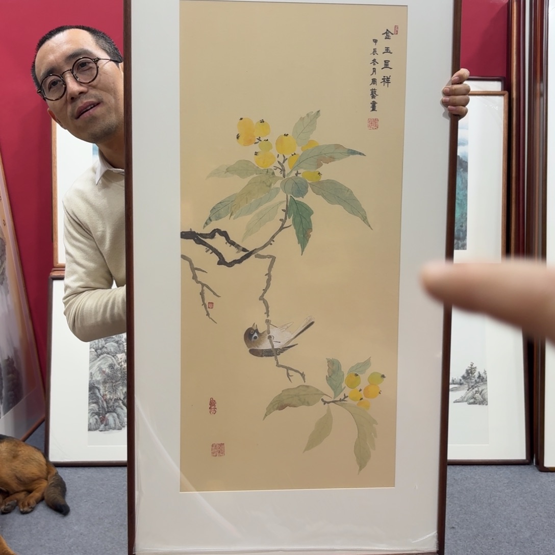国画带框绘画120/60尺寸