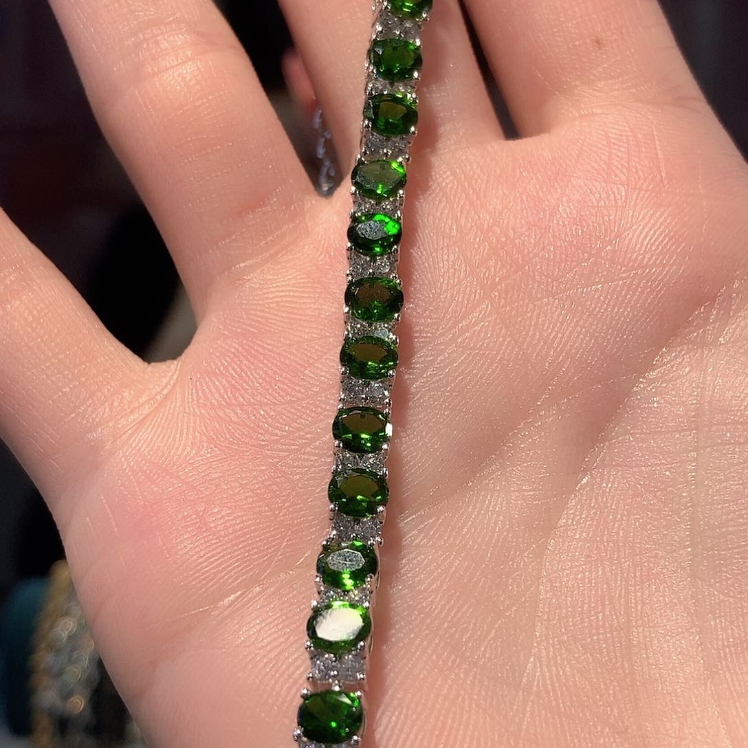 透辉石手链银S925镶嵌