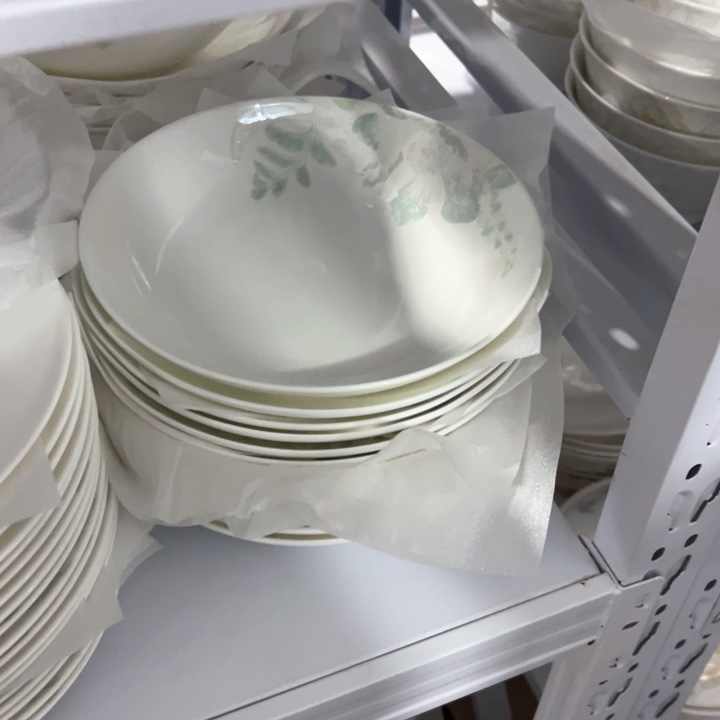 瓷绿牡丹8寸深盘6个