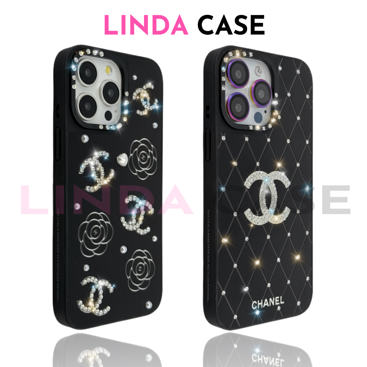 黑色经典小香风适用苹果16/15/14/13轻奢高级感全包防摔手机壳