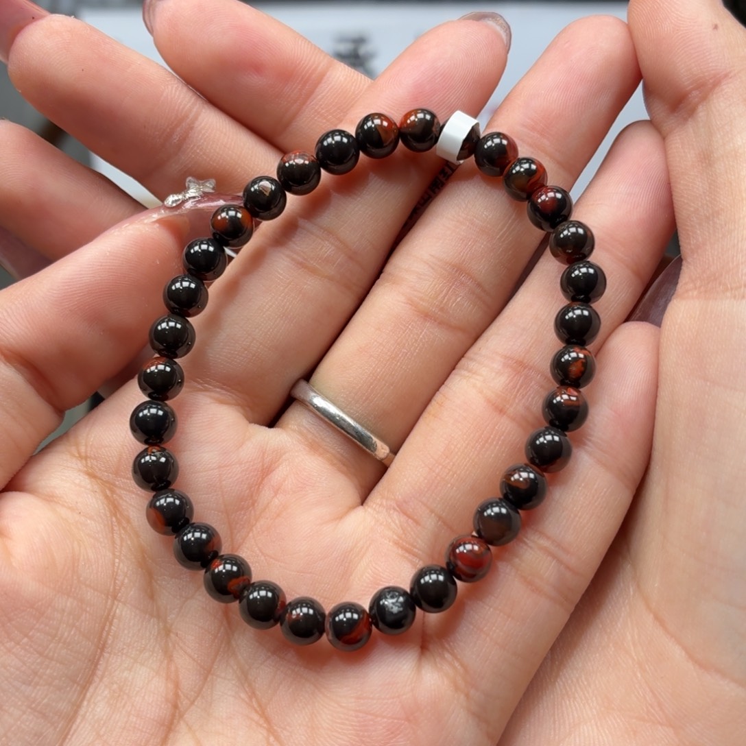 南红玛瑙未镶嵌手串原矿保山啊东寨相思豆手串卡5+