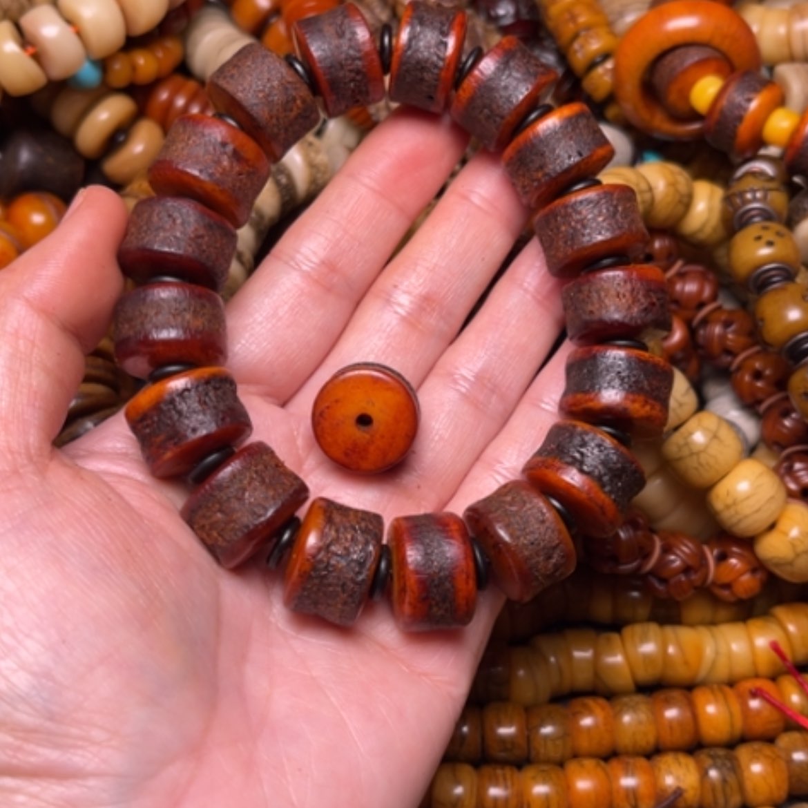 【闪购商品】牛骨手串/手链胖*的牛骨17.5×18颗