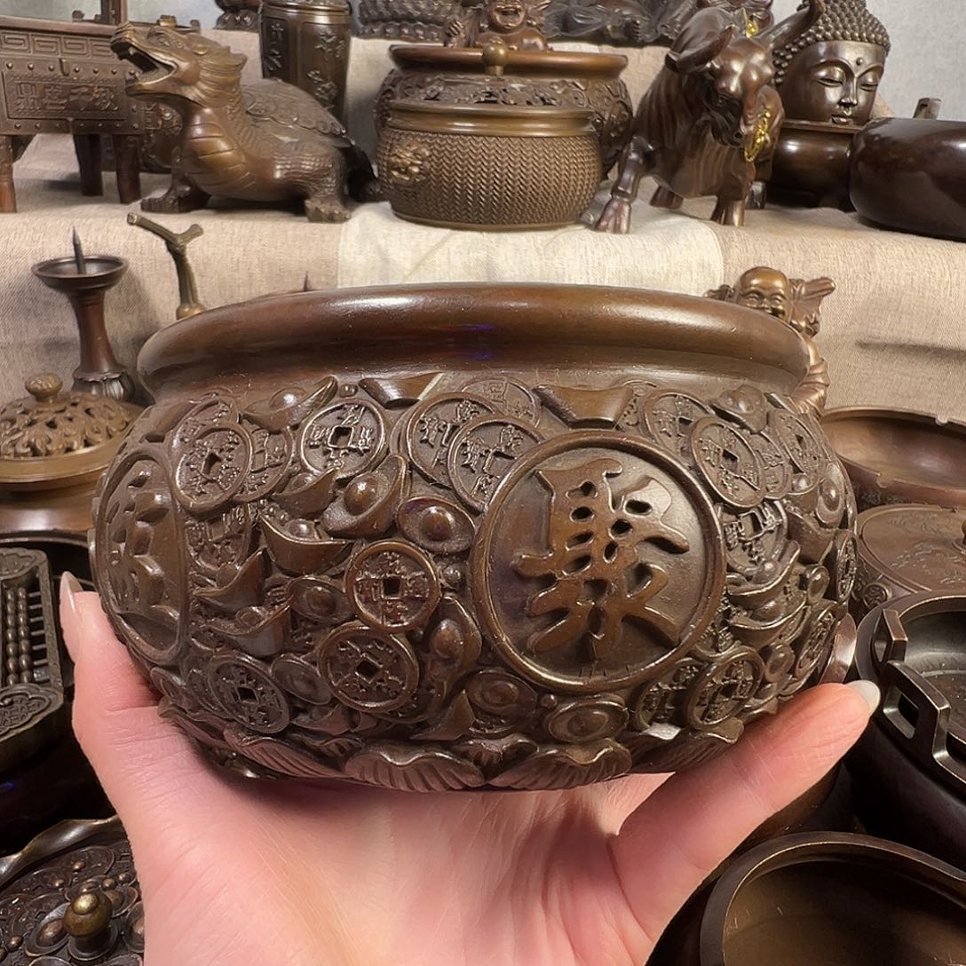 想**来纯铜工艺品摆件放心拍