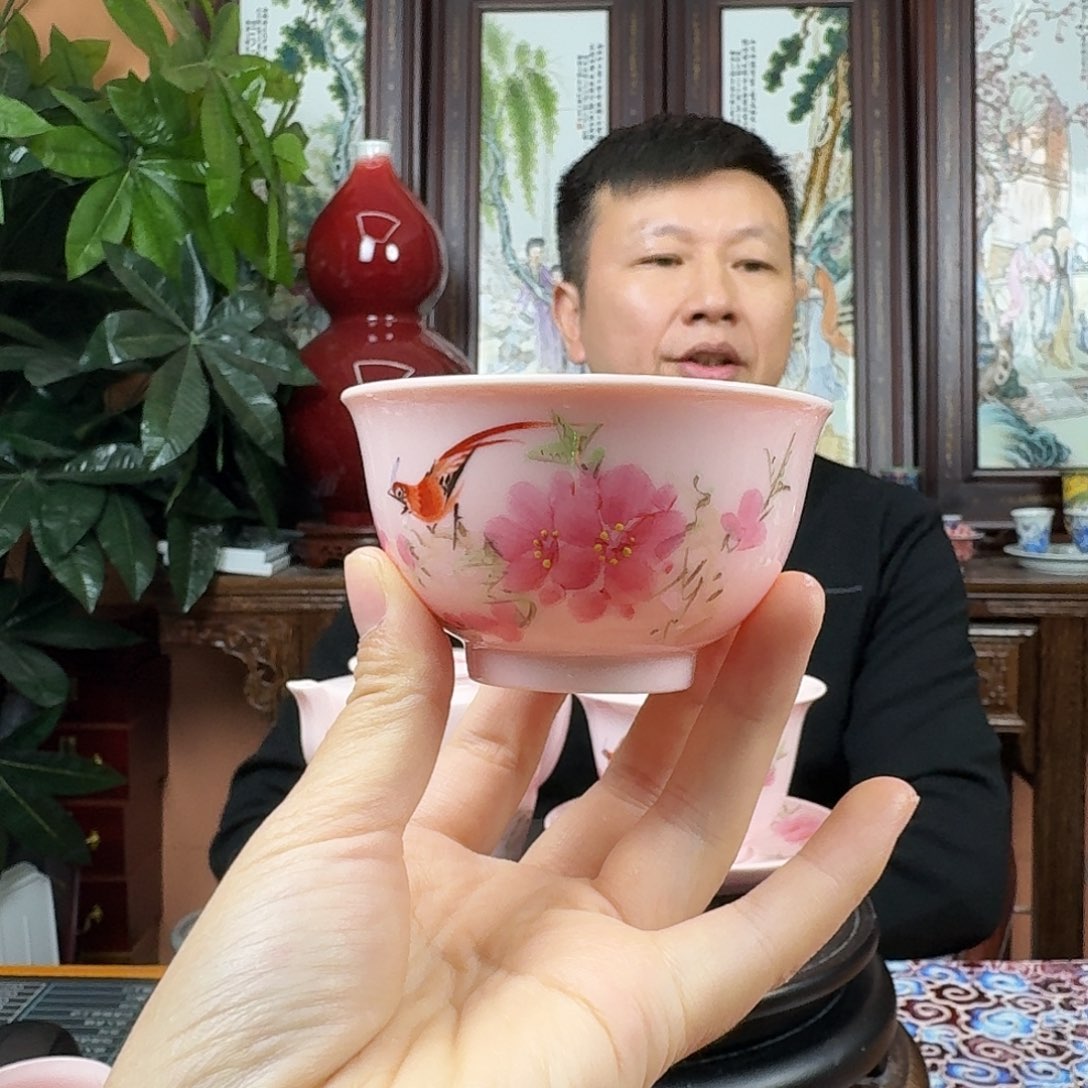 摆件景德镇陶瓷手工杯子