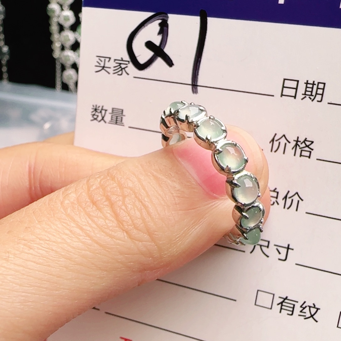 银S925镶嵌手链翡翠