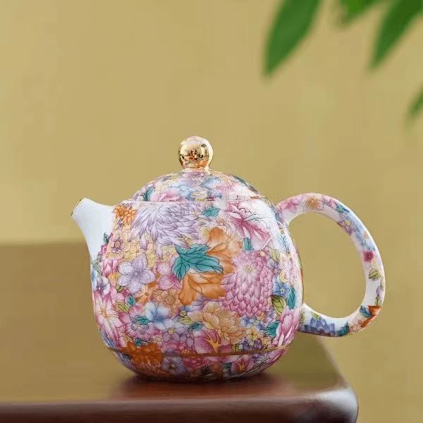 X745-珐琅彩万花龙蛋壶AX