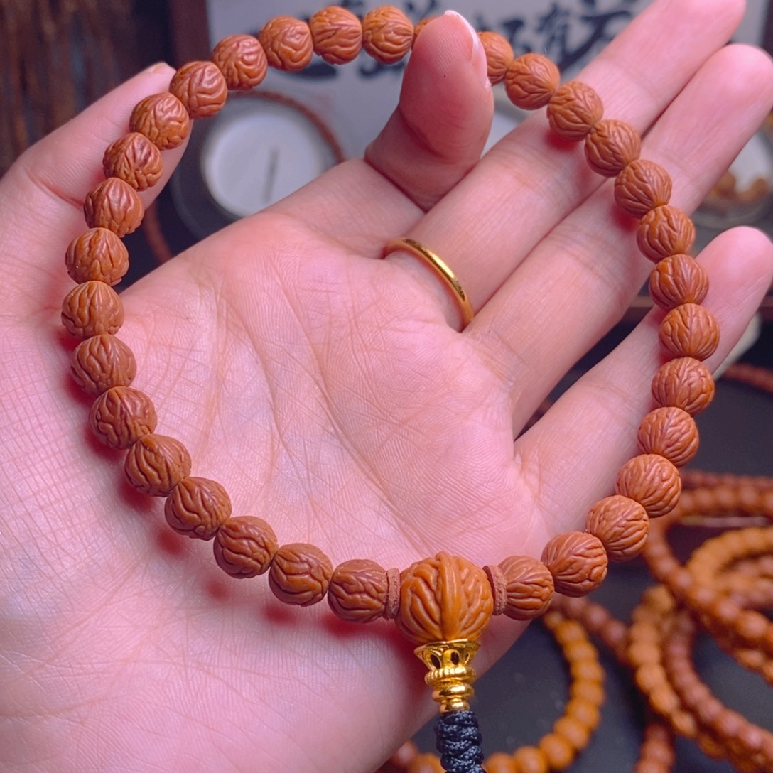 临***车手串桃核龙纹桃核