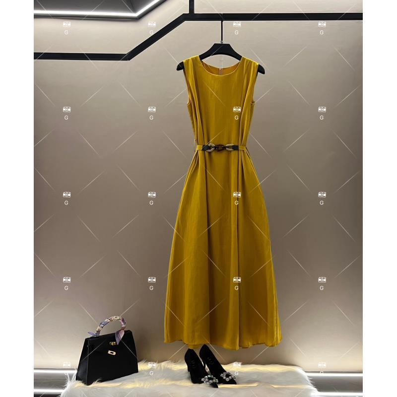 【秀秀】夏季新款复古时尚百搭无袖连衣裙 H-878