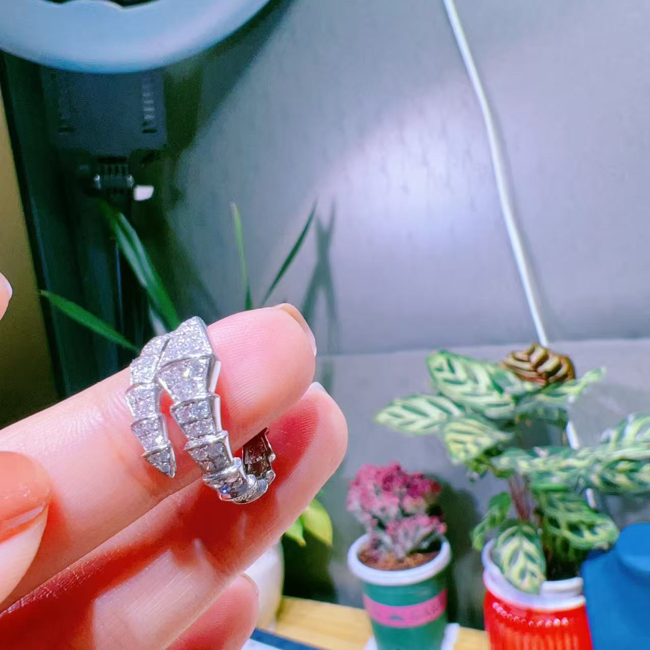 铂金Pt950戒指   5.28克