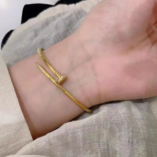 铜合金手镯 3166百搭高级感钉子手镯