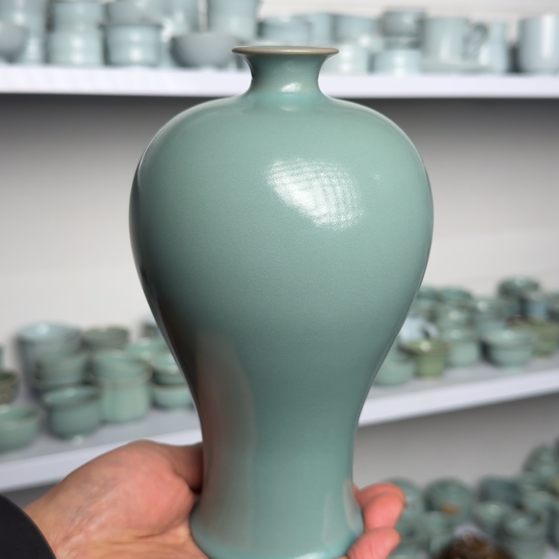 瓷其他汝瓷梅瓶20公分