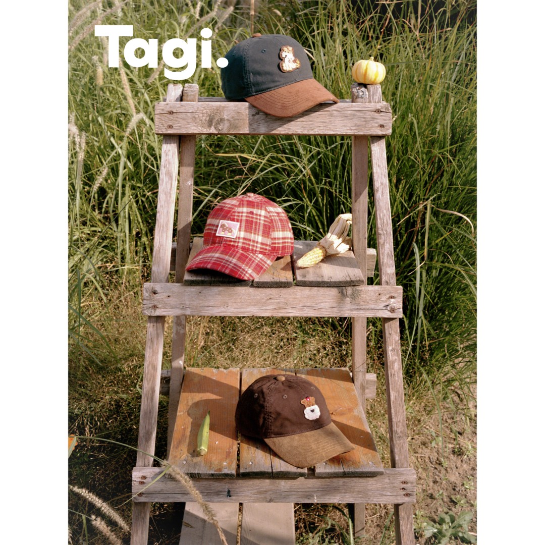 Tagi.复古帆布麂皮绒棒球帽格纹休闲日常拼色鸭舌帽