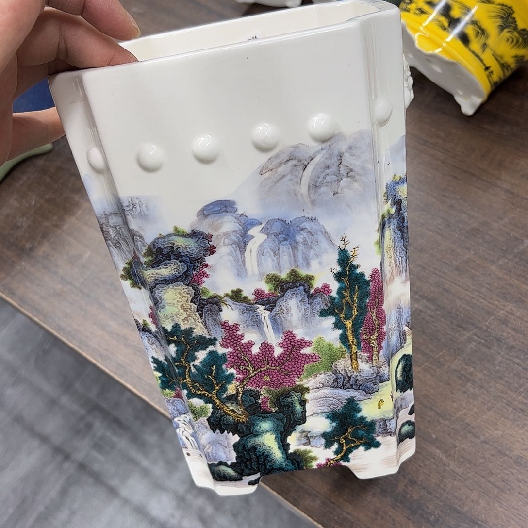 紫砂花盆232号瑕疵15/22.5cm