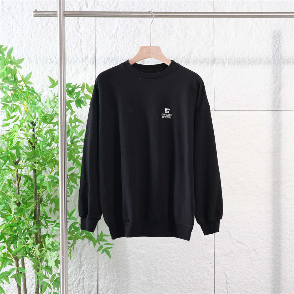 【退货补运费】秋季男士棉弹圆领舒适卫衣刺绣款休闲百搭上衣YZ0772