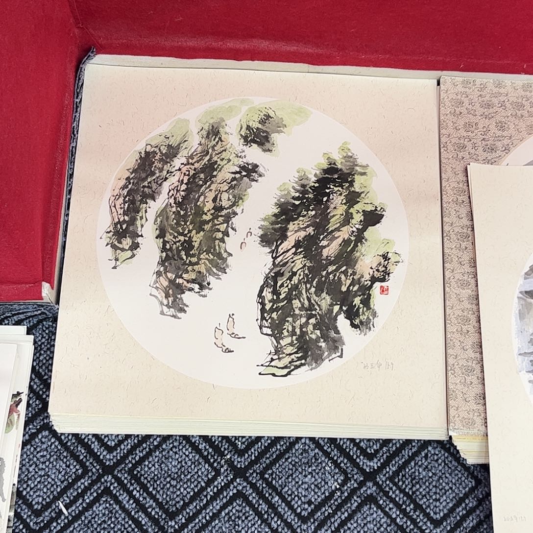 国画孙玉华老师三尺斗方山水卡纸奇