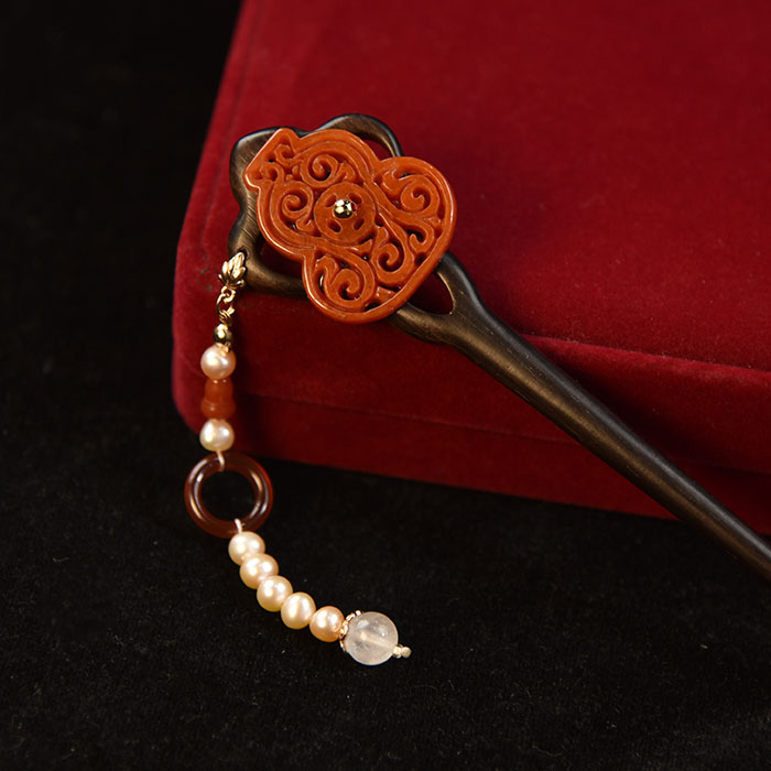 碧疏柔原创手工发饰发簪盘发新中式国风旗袍日常百搭