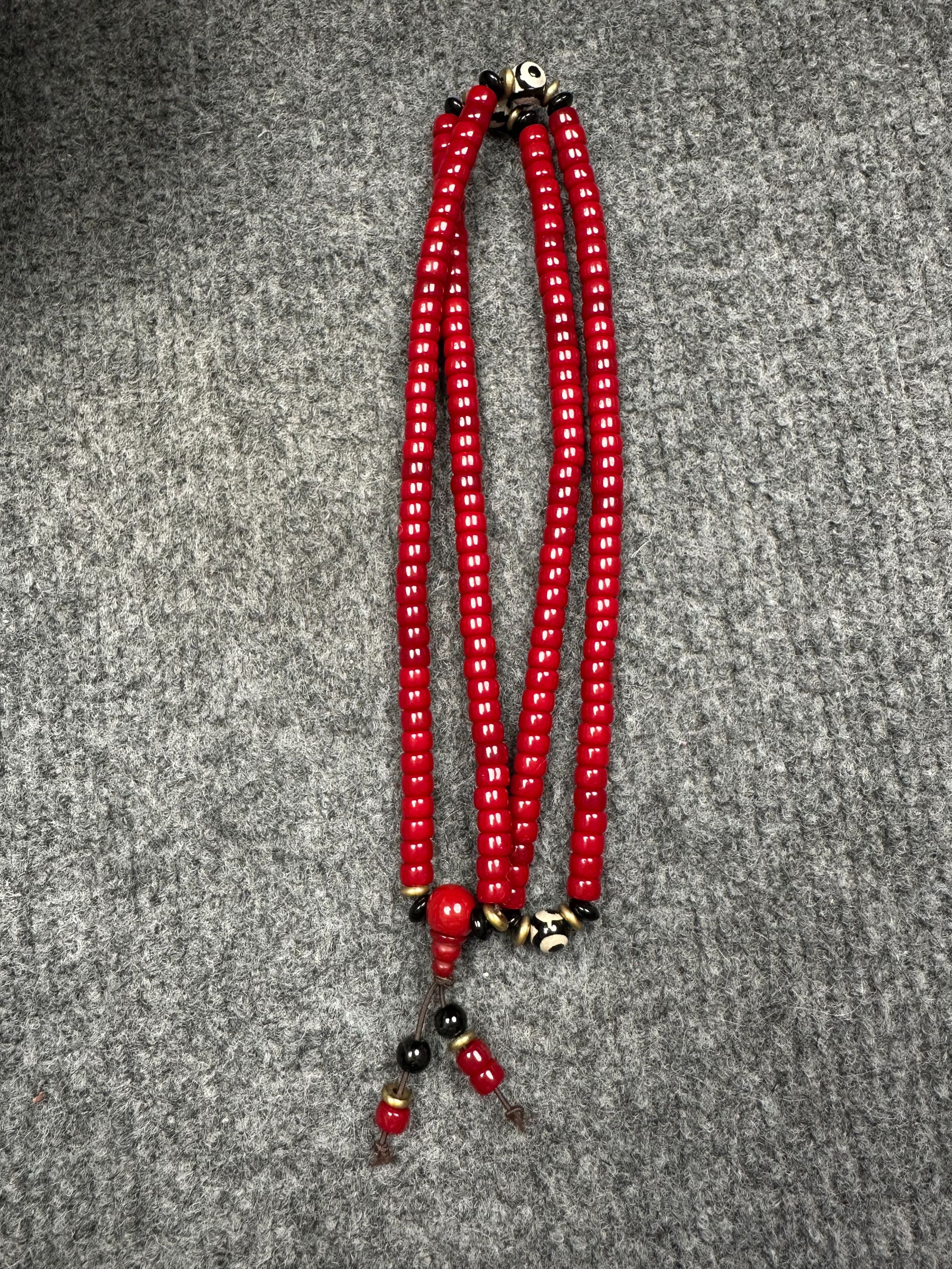 【飞姐精品推荐】三姑娘108红手链D9941