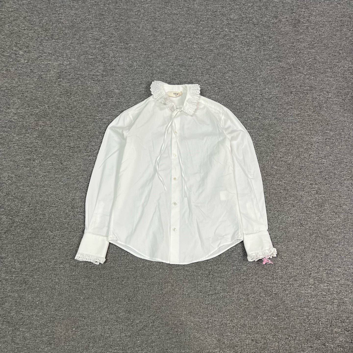 99新 AMIPARIS   Celine蕾丝白衬衫34码