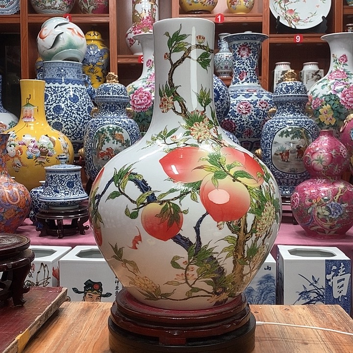 景德镇陶瓷手工手绘花瓶摆件