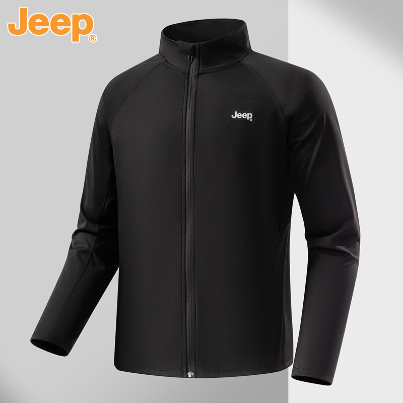 JEEP/吉普男女同款加绒加厚秋冬上衣内搭休闲户外情侣骑行瑜伽服