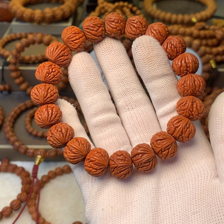 桃核手串秦岭龙纹