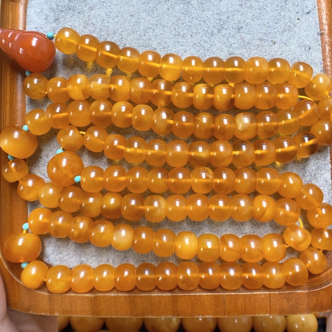 蜜蜡项链未镶嵌蜜蜡108