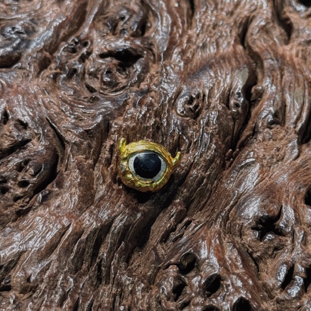 足金镶嵌玛瑙古珠鬼眼小恶魔魔瞳