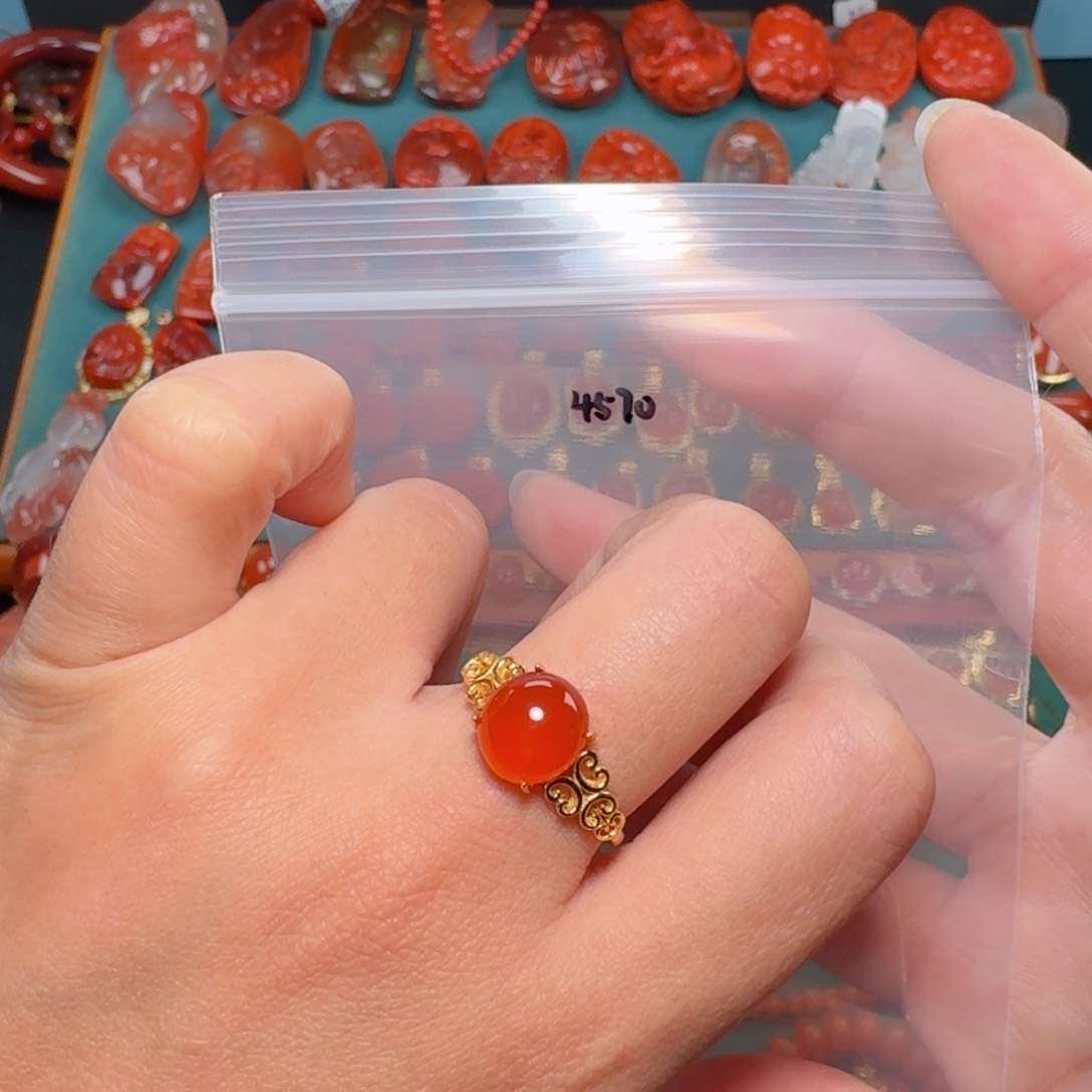 南红玛瑙南红 银S925镶嵌