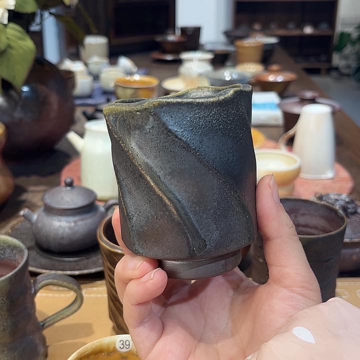 摆件景德镇柴烧茶器开窑大吉