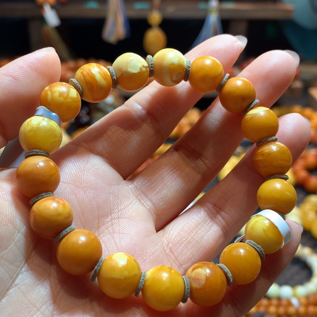 蜜蜡未镶嵌手串蜜蜡手串