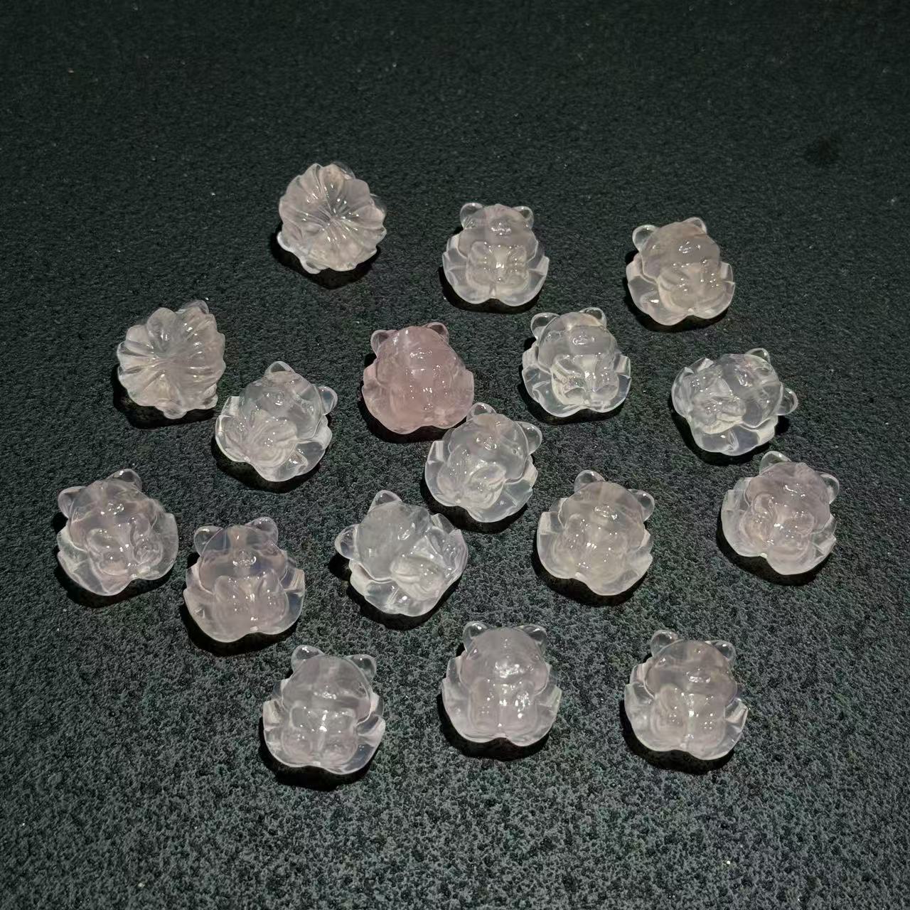 【与帅珠宝】粉水晶九尾狐雕刻件D041304——多样性发其一