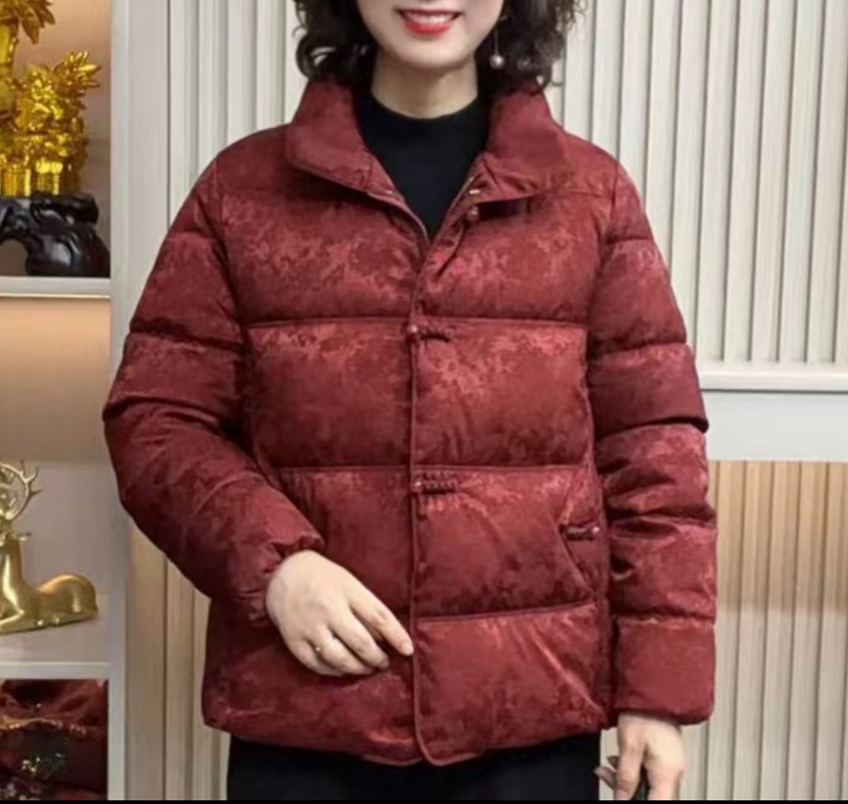 中老年女装妈妈装冬季加厚保暖棉衣喜婆婆气质国风棉袄宽松显瘦