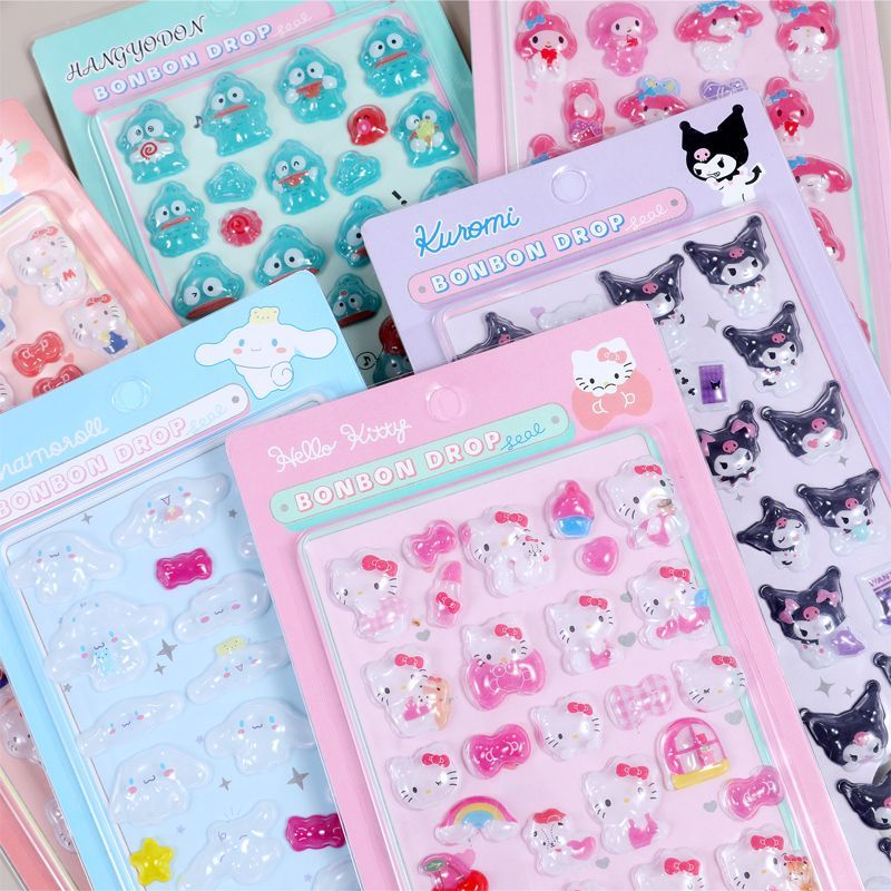 3D立体浮雕空心贴日系卡通美乐蒂贴纸儿童女孩装饰手账贴画diy贴