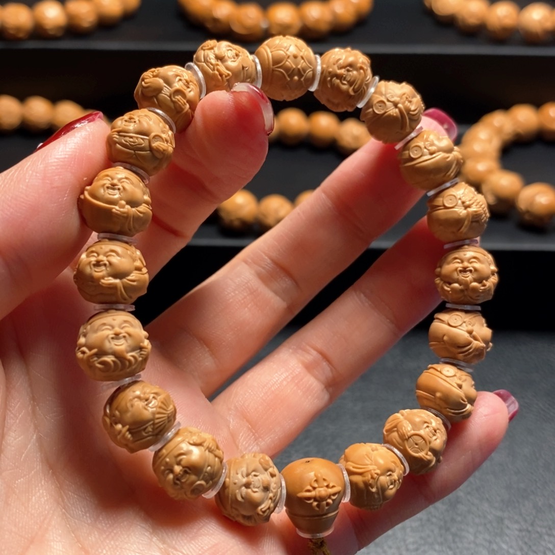 猴头核桃手串小财神