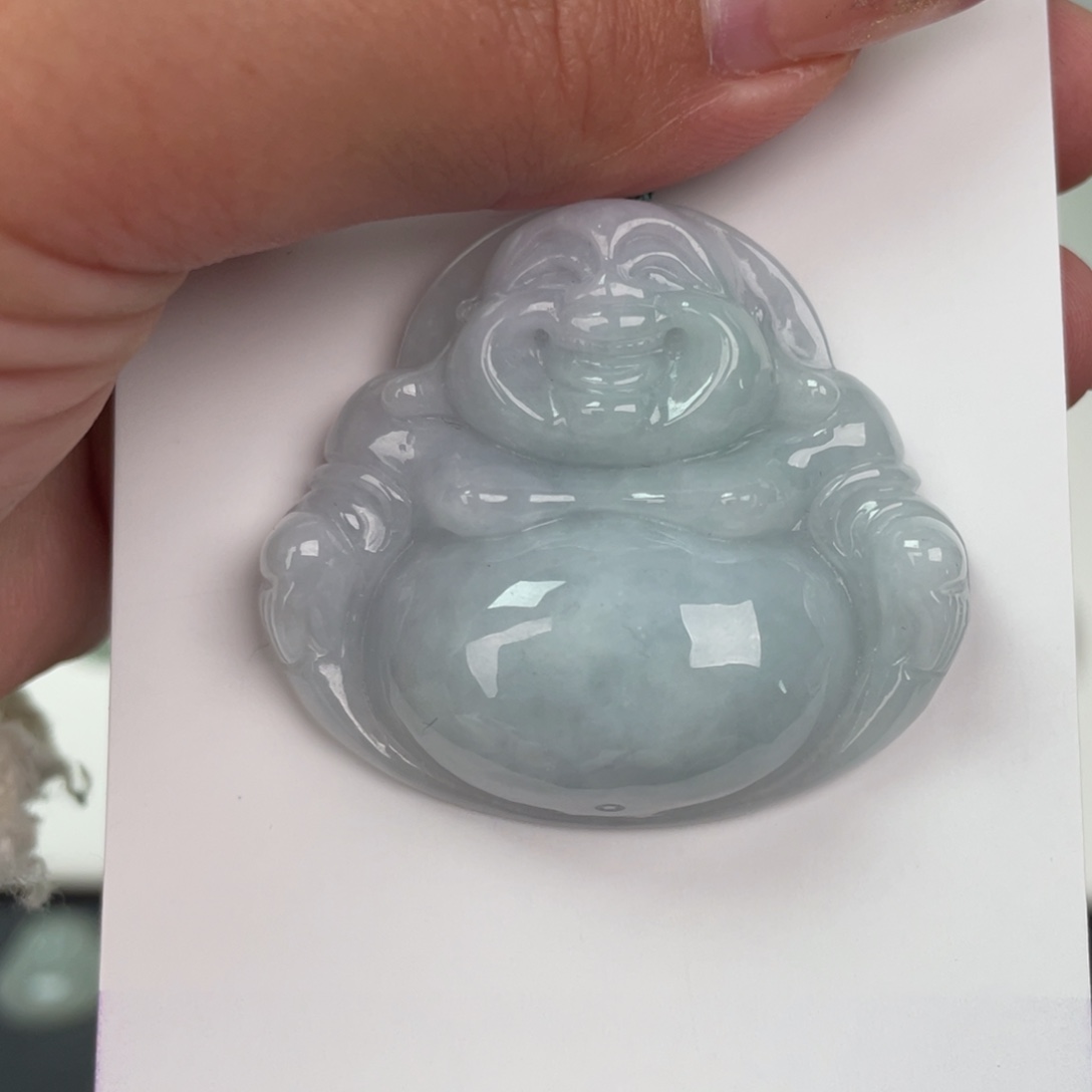 翡翠未镶嵌颈饰佛公