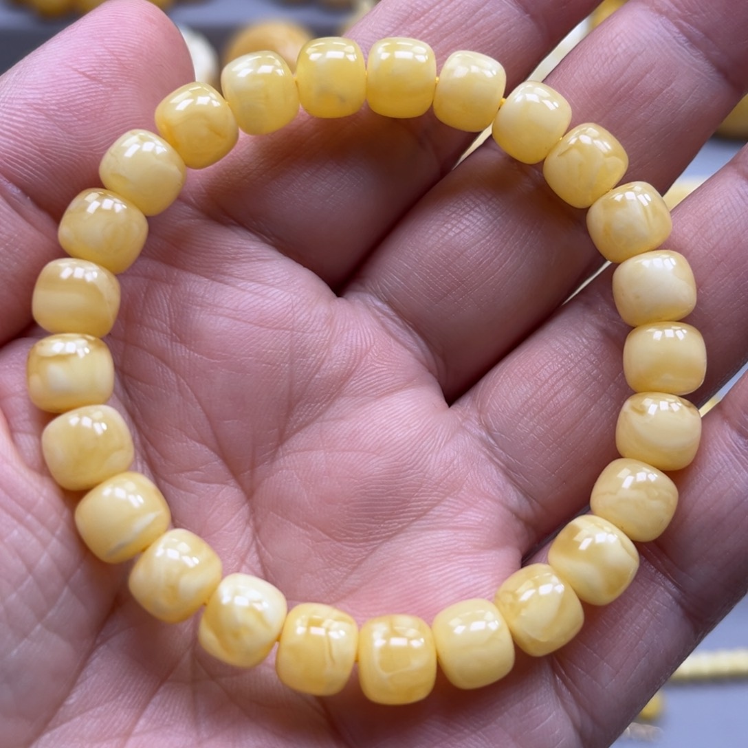 琥珀未镶嵌手链手串