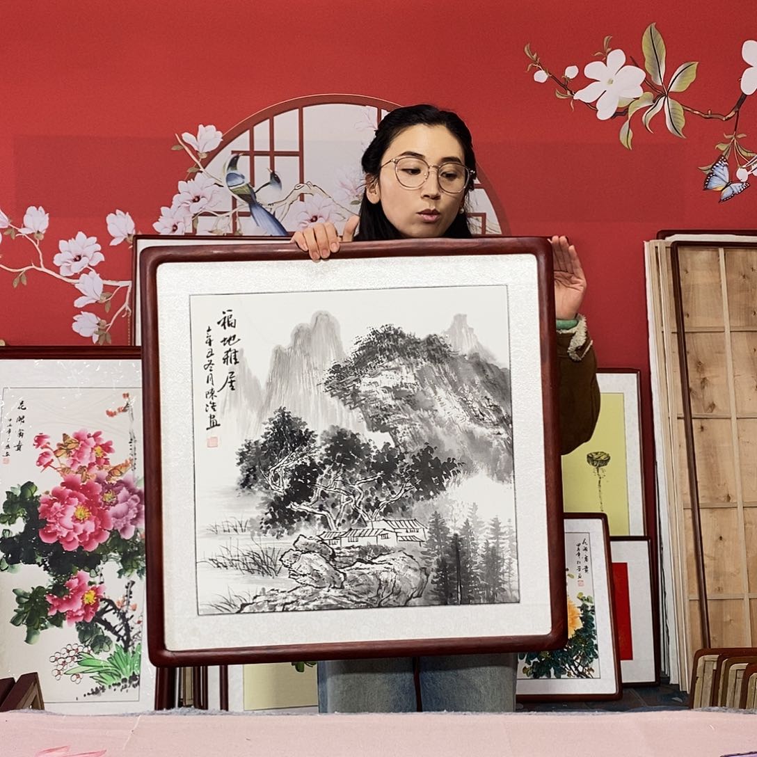 国画手写手绘国画作品63✖️63