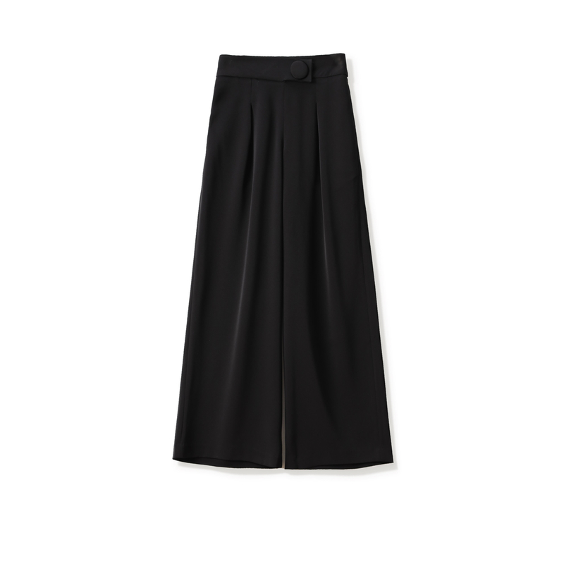 【深圳米熙儿】高腰气质腰封百搭显瘦直筒裤子K041