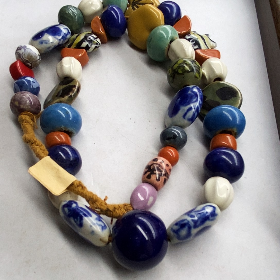 琉璃颈饰尼泊尔陶瓷 微瑕 