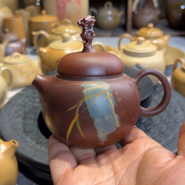 壶建水紫陶紫泥微瑕作品壶150毫升