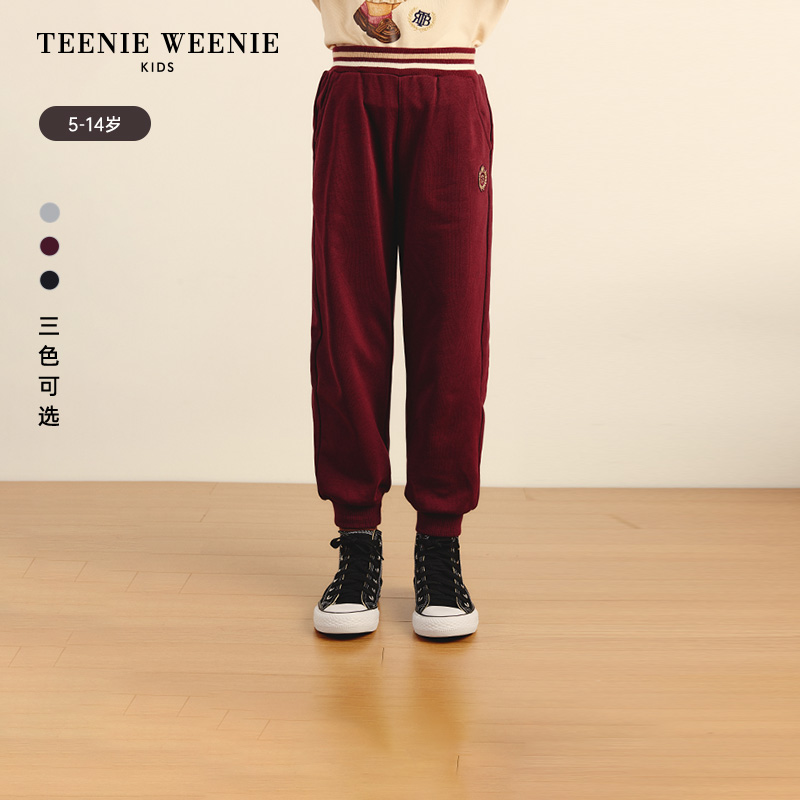 《奥莱》TeenieWeenieKids24年秋款女童学院风卫裤TKTM243853K