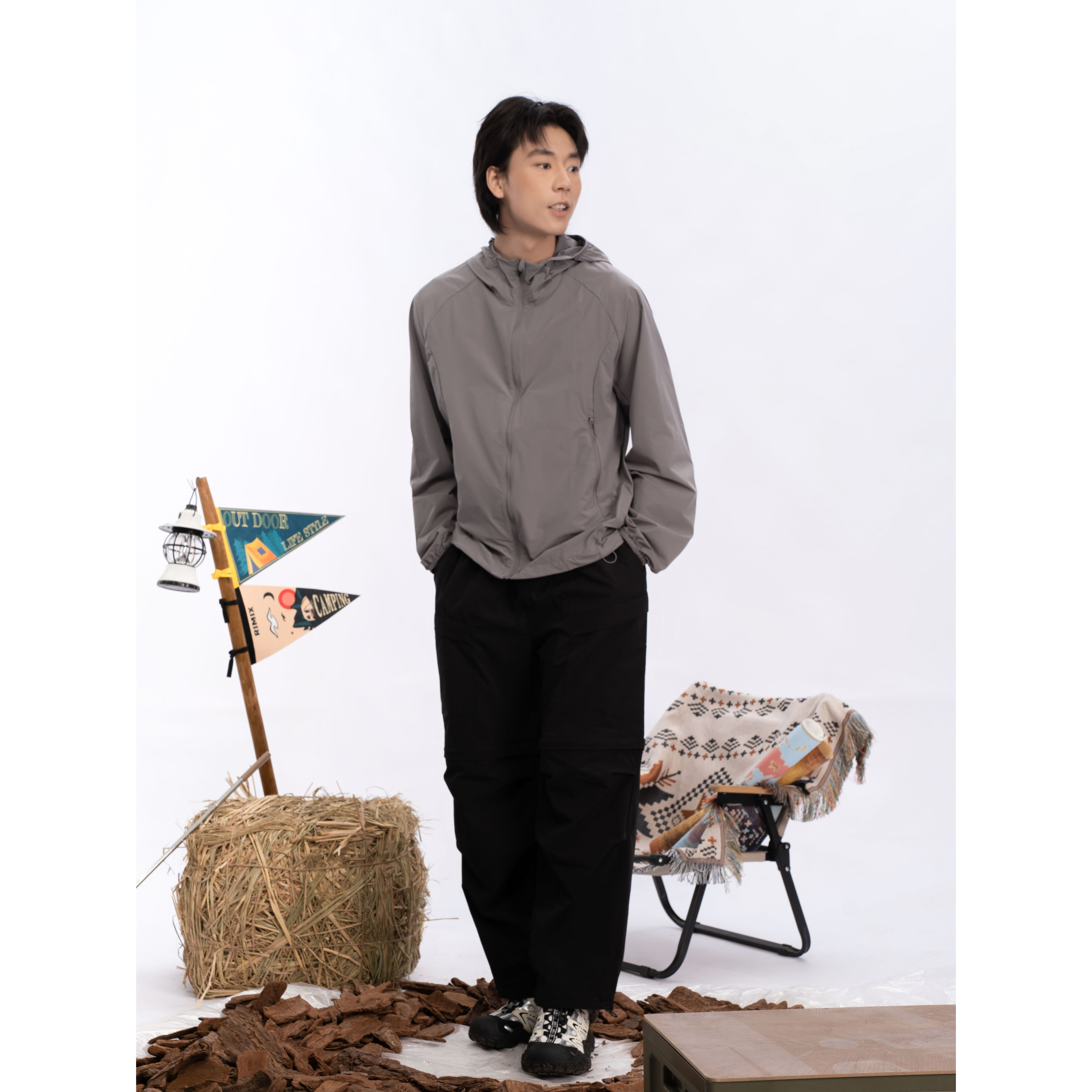 SolBreak阿苏特染工装阔腿裤25春夏新品美式洗水伞兵弯刀休闲裤