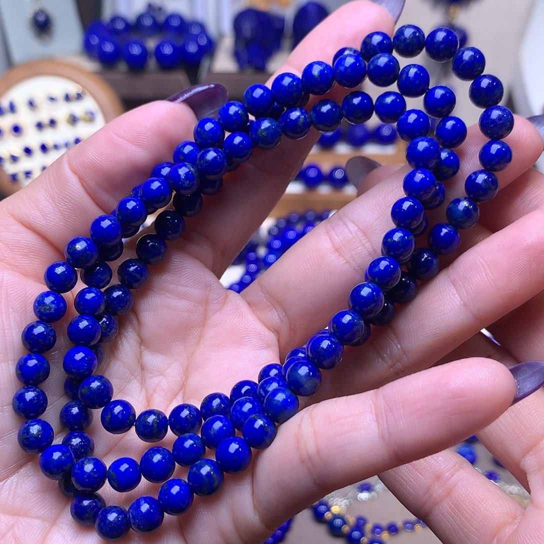 青金石未镶嵌6.8m长链