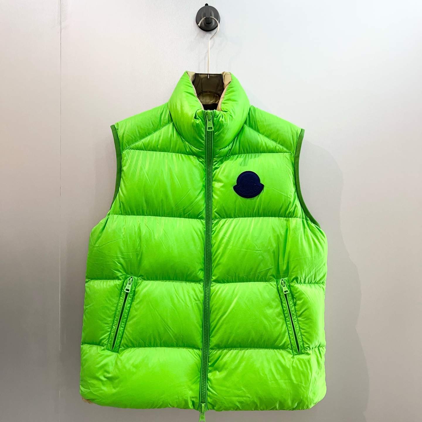 99新 MONCLER 绿色徽标羽绒马甲/3码/d2536（北京）