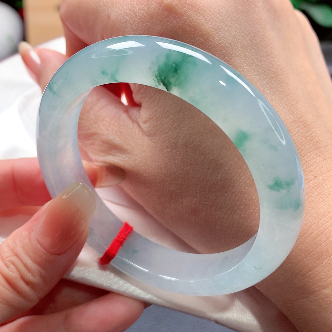 未镶嵌手镯翡翠108号，天然A货翡翠手镯