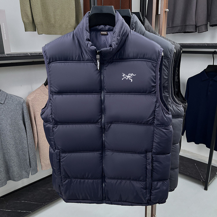 【奥特莱斯撤柜】高端纯色鸟男士立领保暖防风马甲高蓬保暖百搭休闲