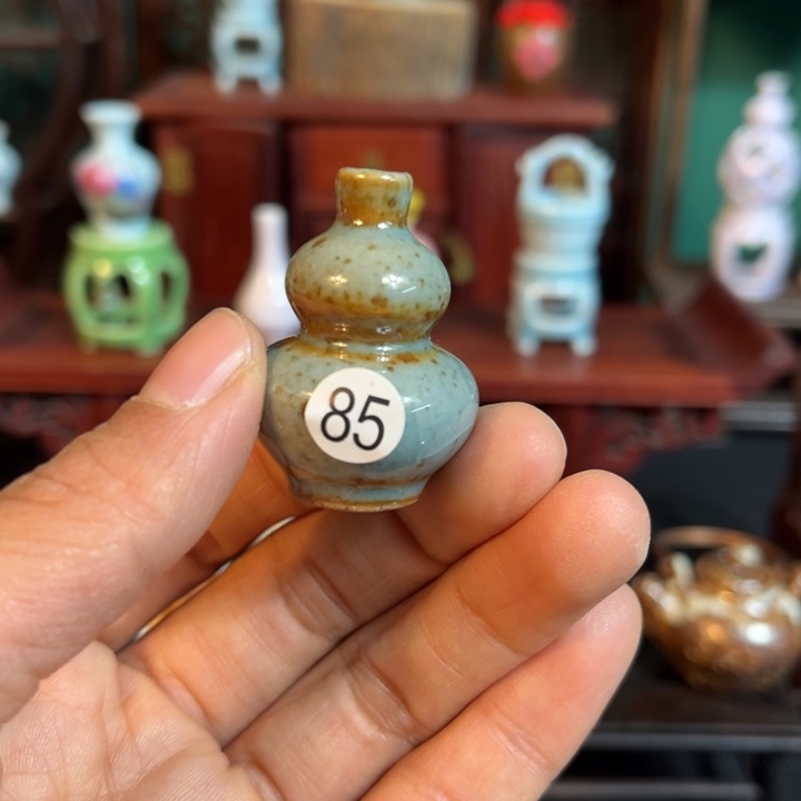 摆件微陶老王迷你花瓶