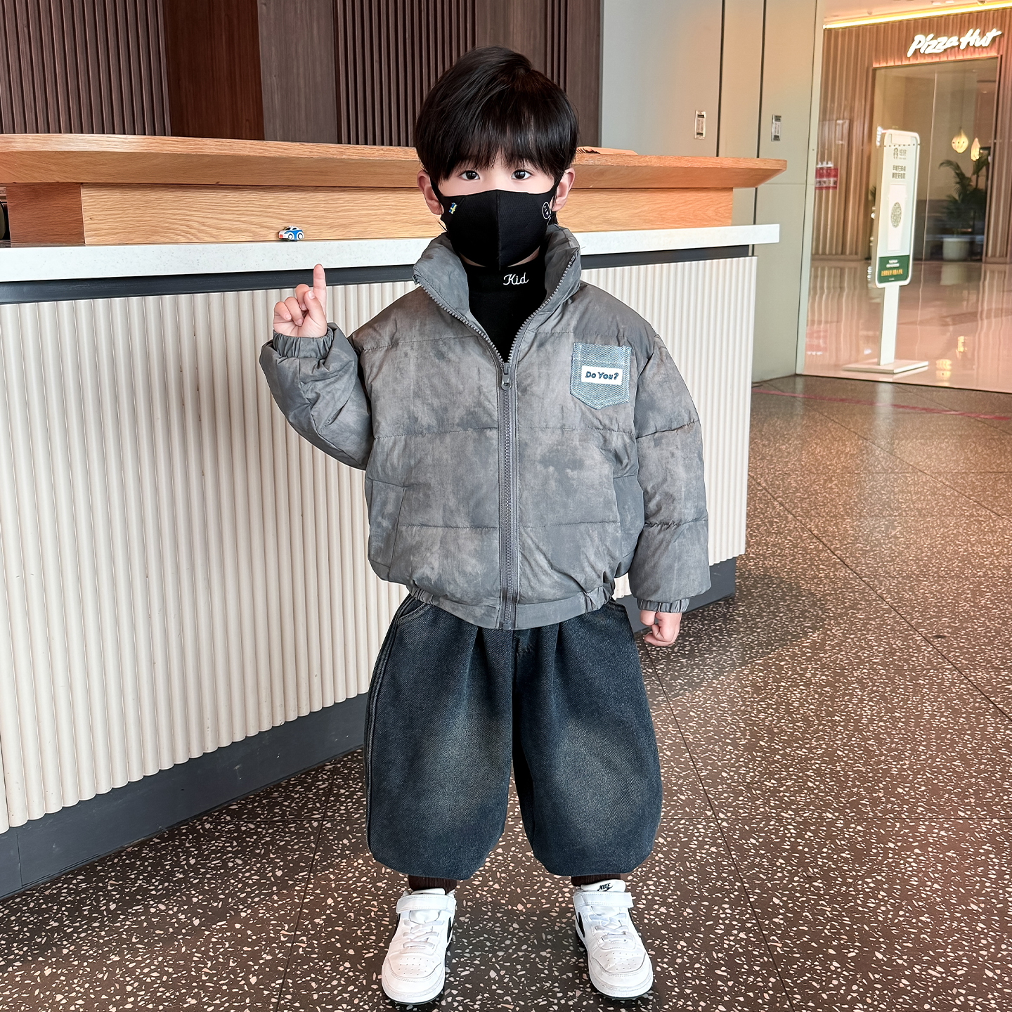 儿童冬装羽绒服加厚洋气面包服2025新款男童白鸭绒保暖棉衣服外套