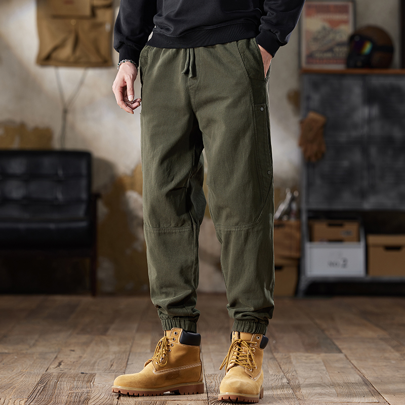 冬款加绒款四季款休闲时尚潮流宽松版型城市户外百搭束脚工装裤